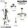 6_George Kovacs Alluria 18" Wide 3-Light Black and Gold Ceiling Light more views