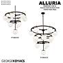 7_George Kovacs Alluria 18" Wide 3-Light Black and Gold Ceiling Light more views