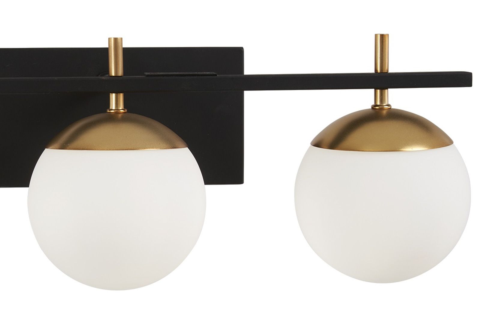 George Kovacs Alluria 24" Black and Gold 3-Light Modern Bath Light