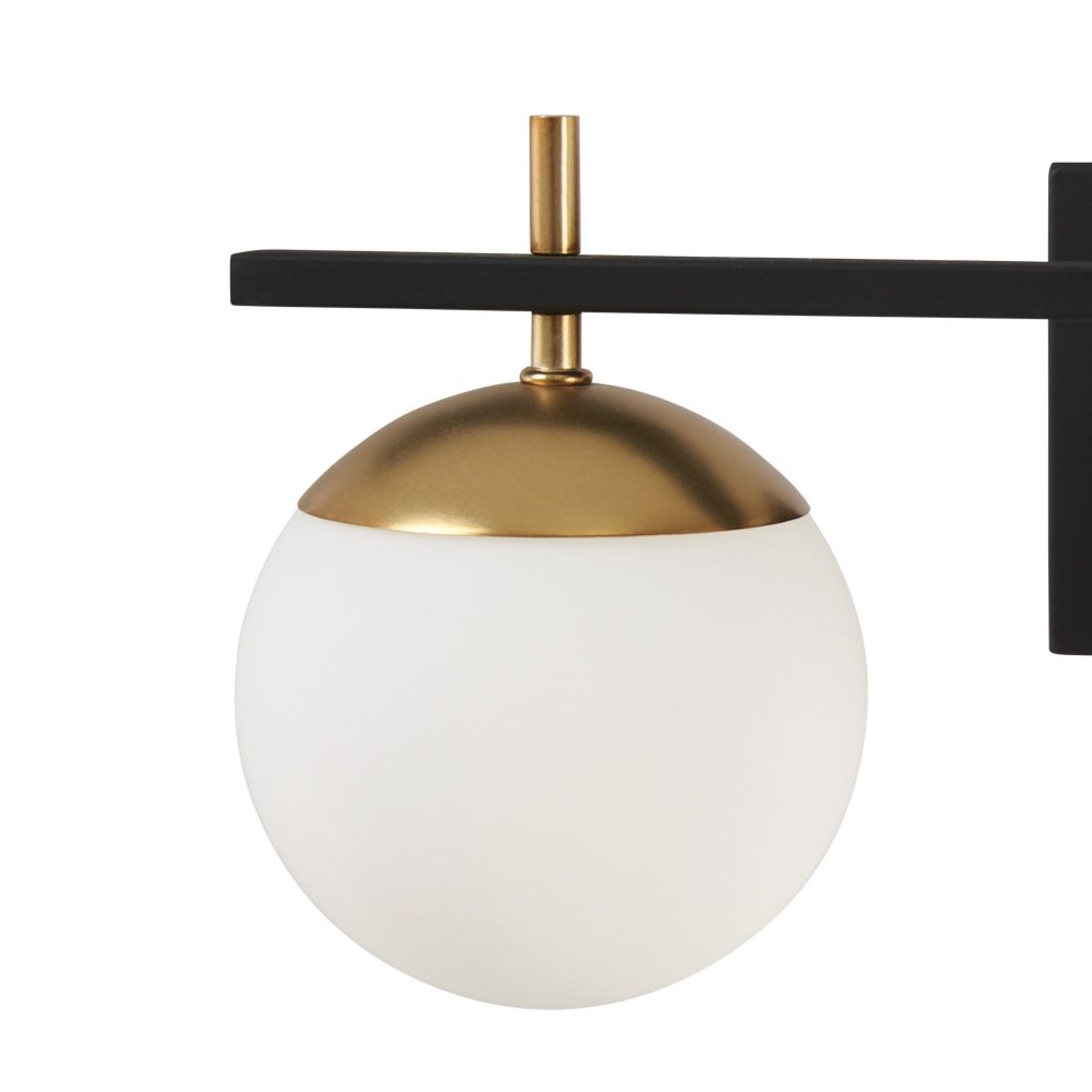 George Kovacs Alluria 24" Black and Gold 3-Light Modern Bath Light