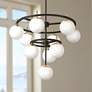 1_George Kovacs Alluria 30" Black and Gold 10-Light Modern Chandelier
