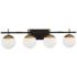George Kovacs Alluria 33"W Black and Gold 4-Light Bath Light