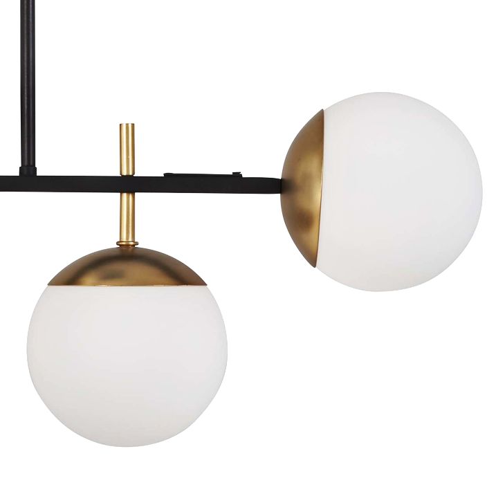 Image 3 George Kovacs Alluria 5-Light Weathered Black and Gold Linear Chandelier more views
