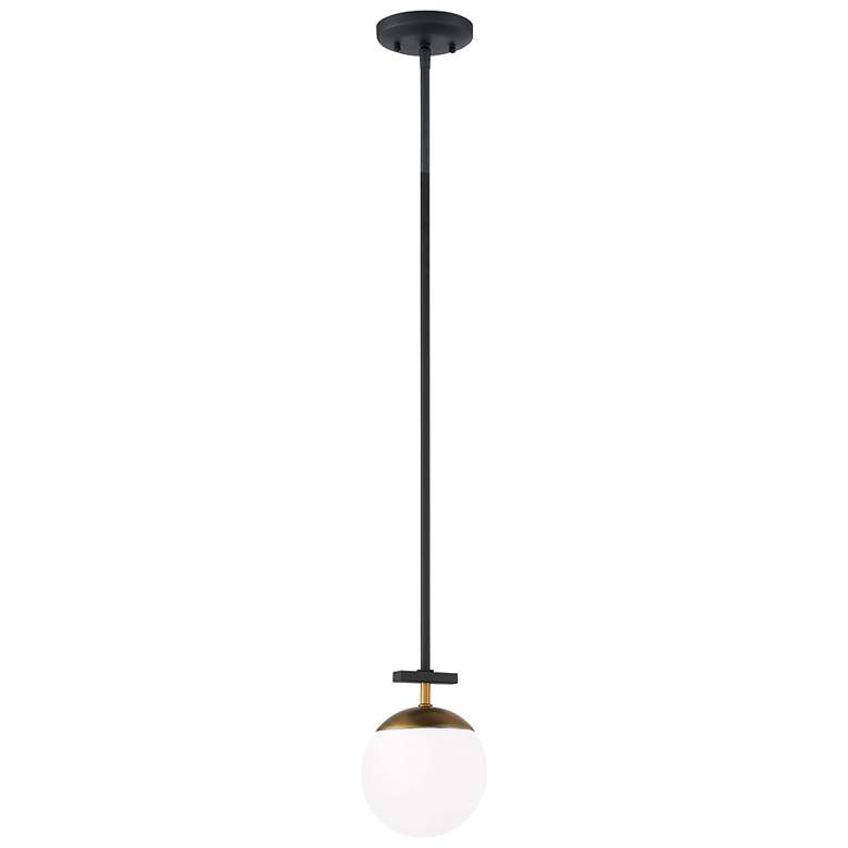 Image 1 George Kovacs Alluria 6" Wide Coal and Autumn Gold Mini Pendant