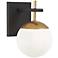 George Kovacs Alluria 9 3/4" High Black and Gold Wall Sconce