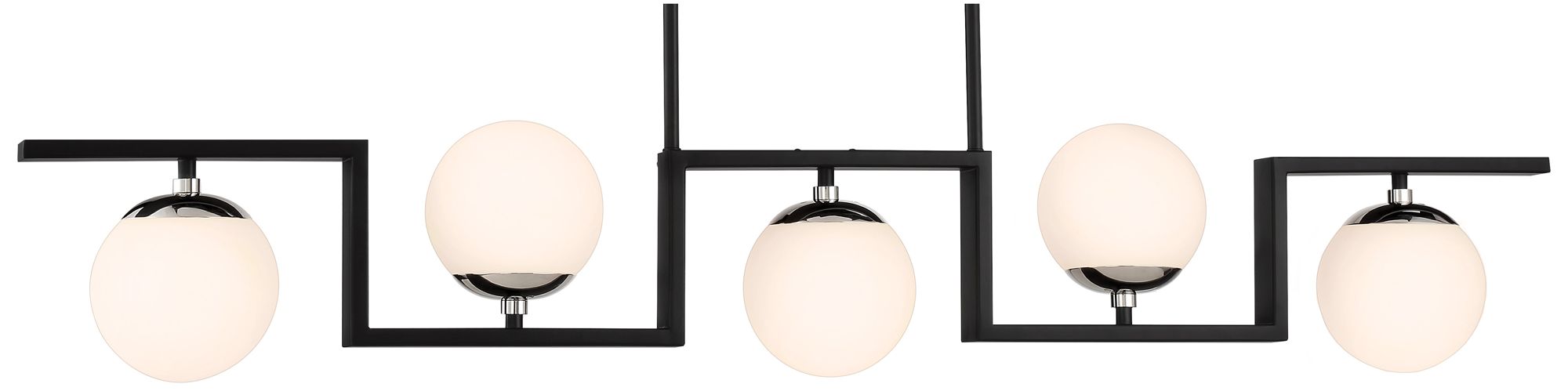 Image 2 George Kovacs Alluria II 5-Light Coal and Polished Nickel Island Chandelier more views