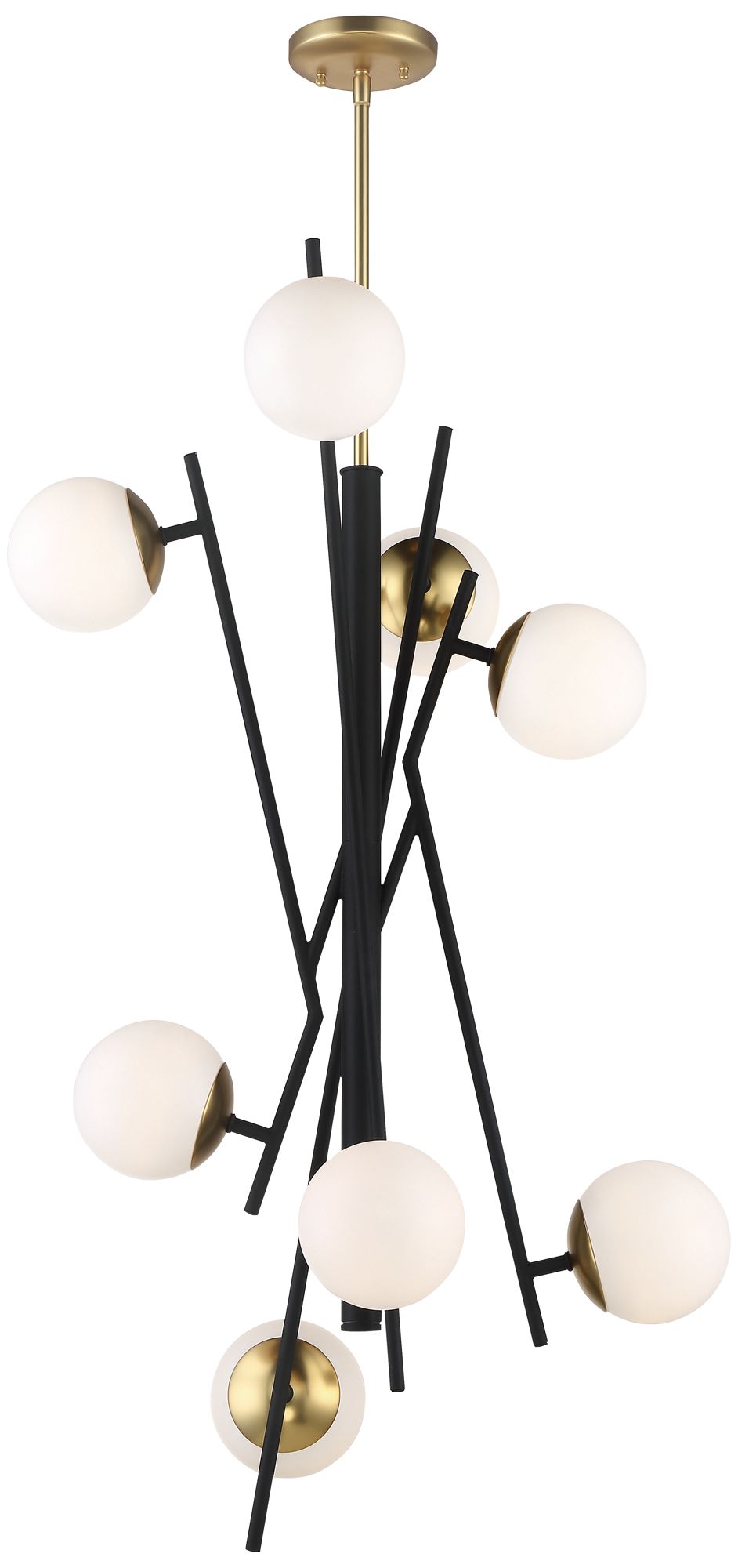 George Kovacs Alluria LED 8-Light Weathered Coal and Autumn Gold Pendant