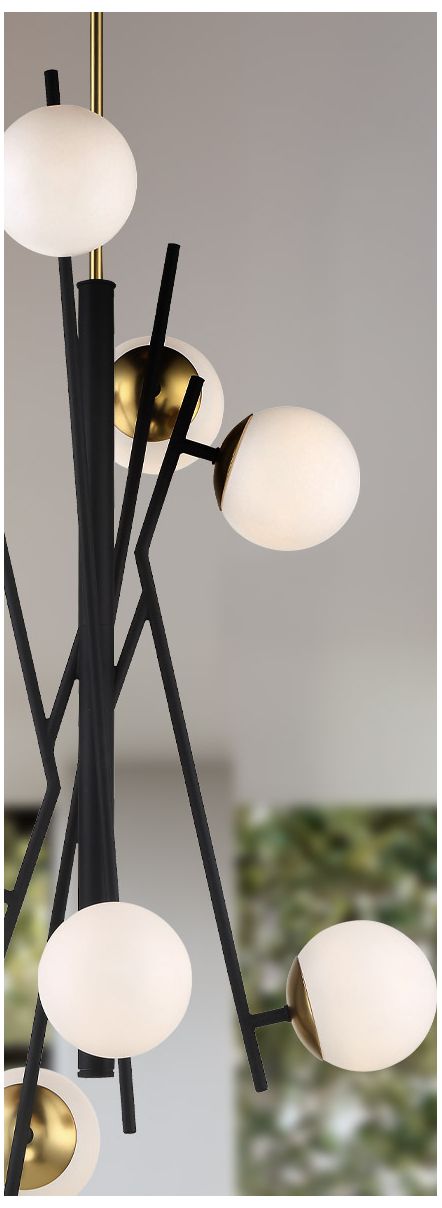 Image 5 George Kovacs Alluria LED 8-Light Weathered Coal and Autumn Gold Pendant more views