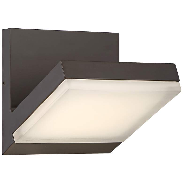Image 1 George Kovacs Angle 7 1/4"H LED Oiled Bronze Wall Sconce