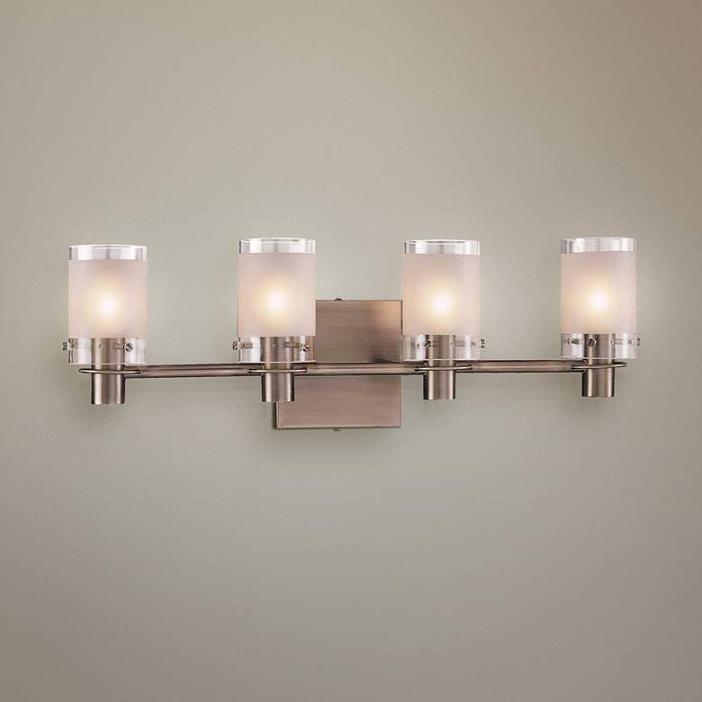 Image 1 George Kovacs Antique Nickel 22 1/2" Wide Bathroom Light