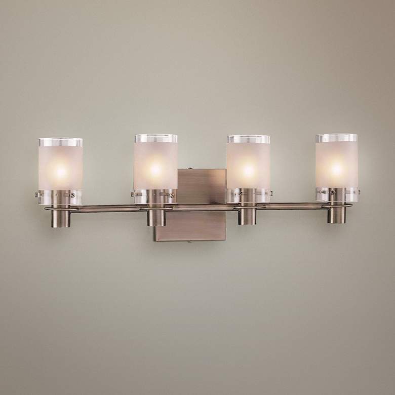 Image 1 George Kovacs Antique Nickel 22 1/2 inch Wide Bathroom Light