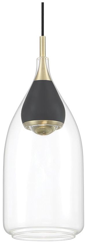 Image 2 George Kovacs Arabesque LED Black and Brushed Gold Mini Pendant more views