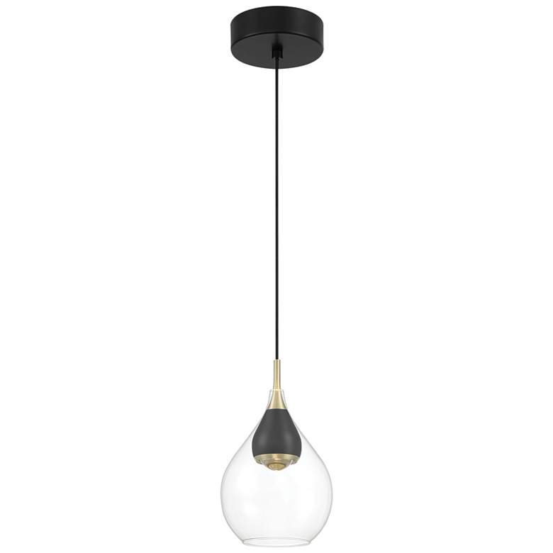 Image 1 George Kovacs Arabesque LED Coal and Brushed Gold Mini-Pendant