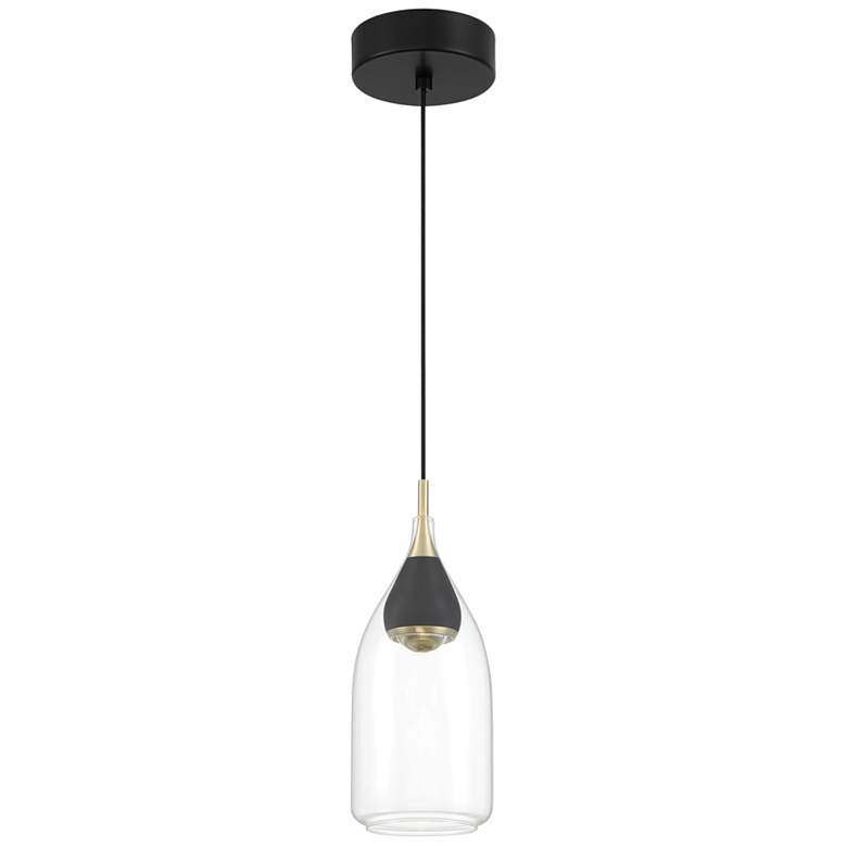 Image 1 George Kovacs Arabesque LED Coal and Brushed Gold Mini-Pendant