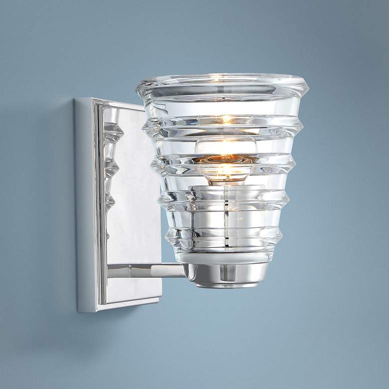 Image 1 George Kovacs Arctic 6 3/4" High Chrome Wall Sconce
