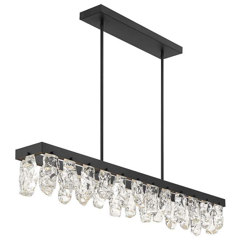 Image 2 George Kovacs Artic Glacier LED Black Island Chandelier with Clear Crystals