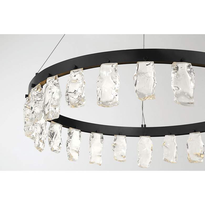Image 5 George Kovacs Artic Glacier LED Black Pendant with Clear Crystal Accents more views