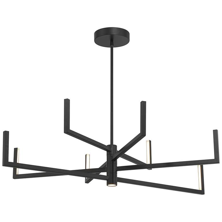 Image 1 George Kovacs Articular 8-Light Black LED Chandelier
