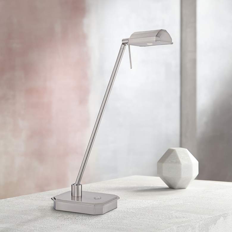 Image 1 George Kovacs Ashton Brushed Nickel LED Desk Lamp
