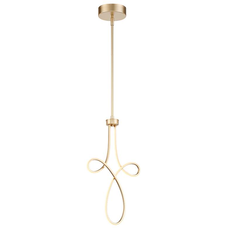Image 1 George Kovacs Astor 12" Wide Soft Gold LED Mini Pendant