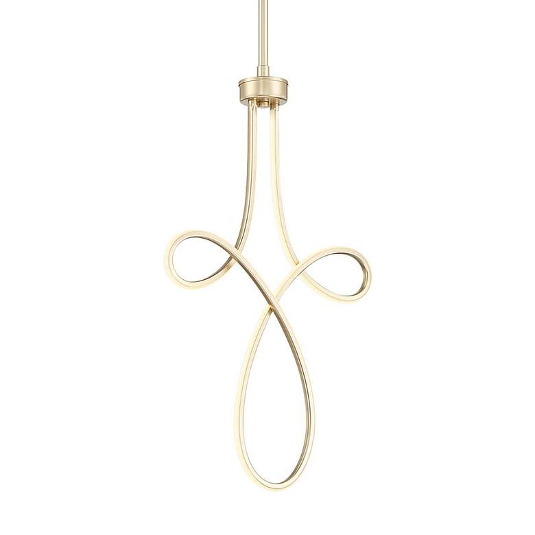 Image 2 George Kovacs Astor 12" Wide Soft Gold LED Mini Pendant more views