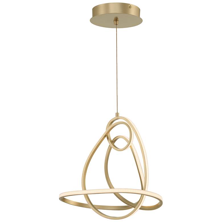 Image 1 George Kovacs Astor 17 1/4" Wide Soft Gold LED Pendant Light