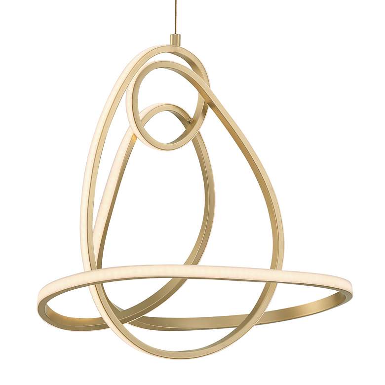 Image 2 George Kovacs Astor 17 1/4" Wide Soft Gold LED Pendant Light more views