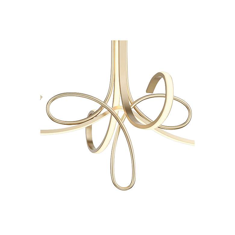 Image 2 George Kovacs Astor 32 inch Gold Modern LED Abstract Ribbon Chandelier more views