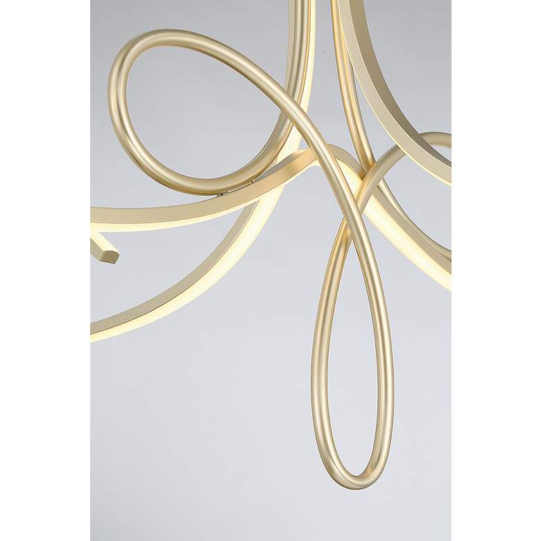 Image 4 George Kovacs Astor 32" Gold Modern LED Abstract Ribbon Chandelier more views