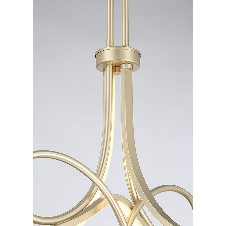 Image 5 George Kovacs Astor 32" Gold Modern LED Abstract Ribbon Chandelier more views