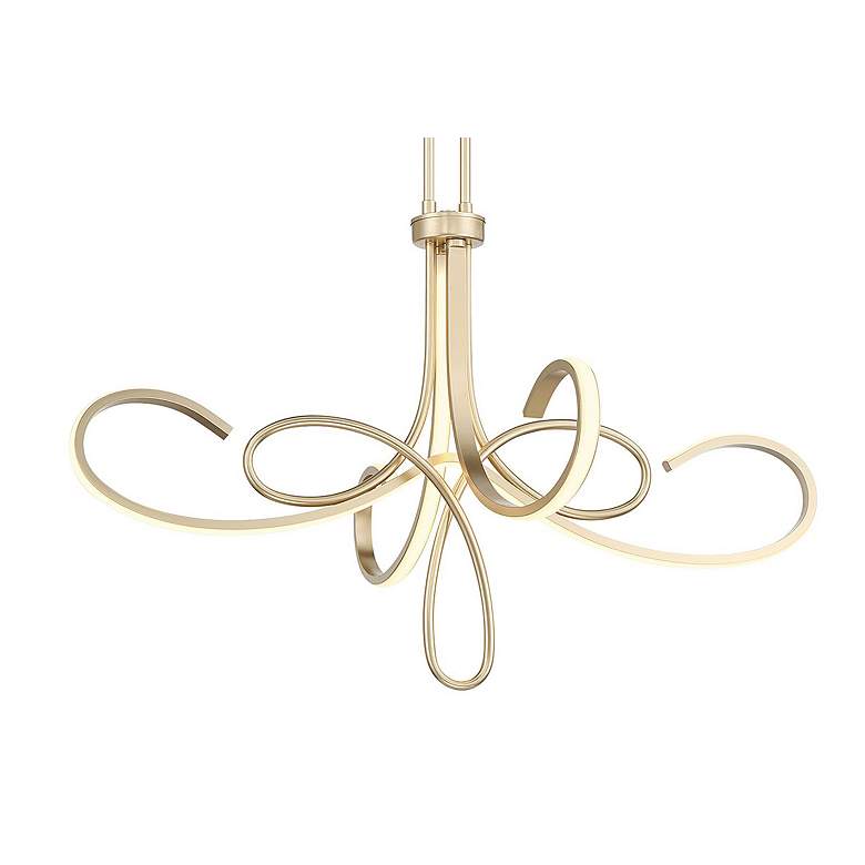 Image 6 George Kovacs Astor 32 inch Gold Modern LED Abstract Ribbon Chandelier more views