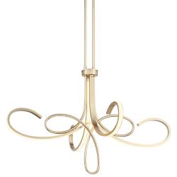 George Kovacs Astor 32" Wide Soft Gold Scroll LED Chandelier