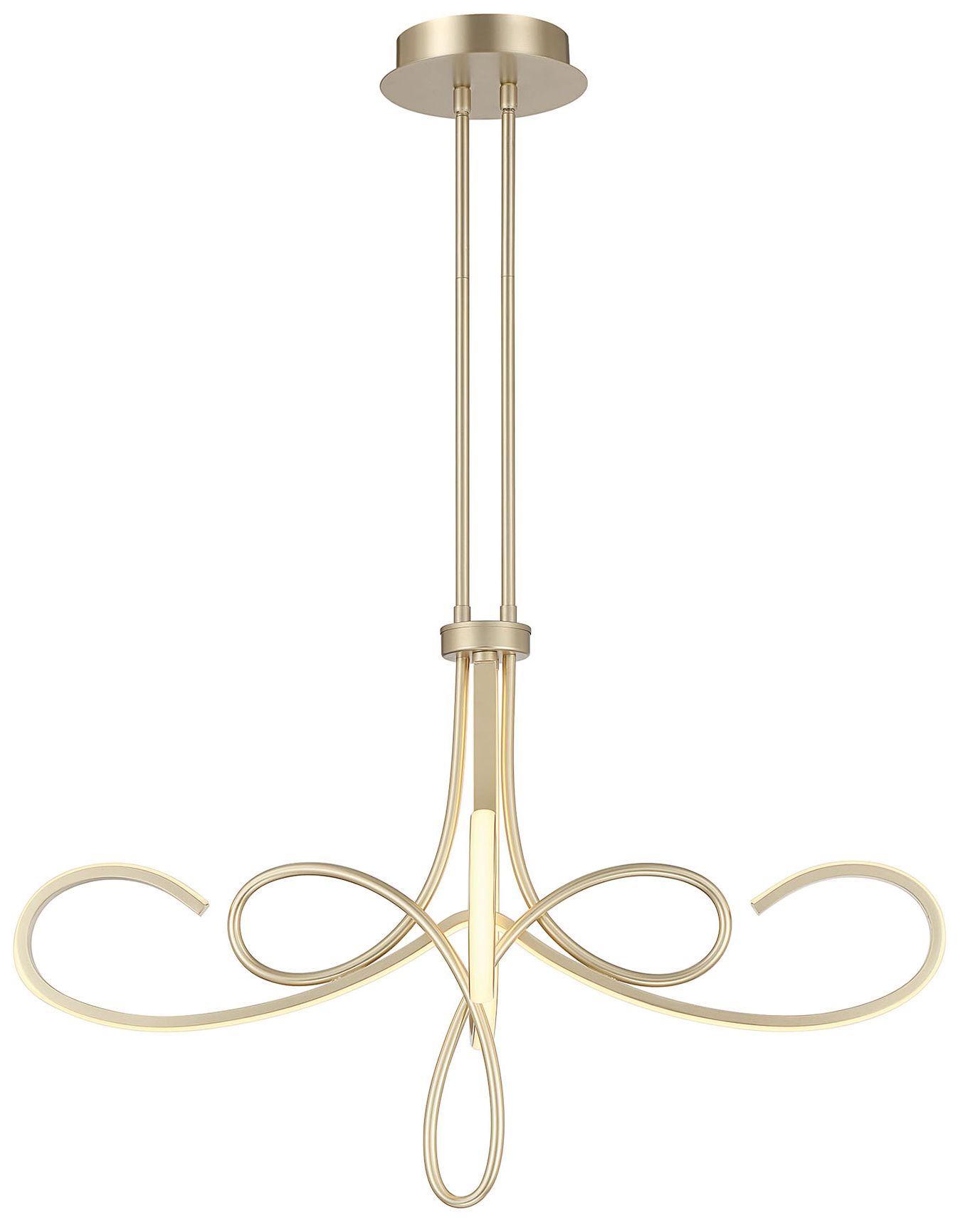 George Kovacs Astor 32" Wide Soft Gold Scroll LED Chandelier