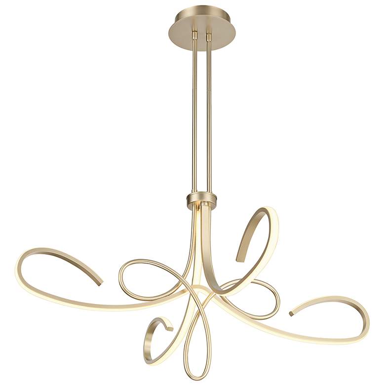 Image 6 George Kovacs Astor 38" Wide Soft Gold Scroll LED Chandelier more views