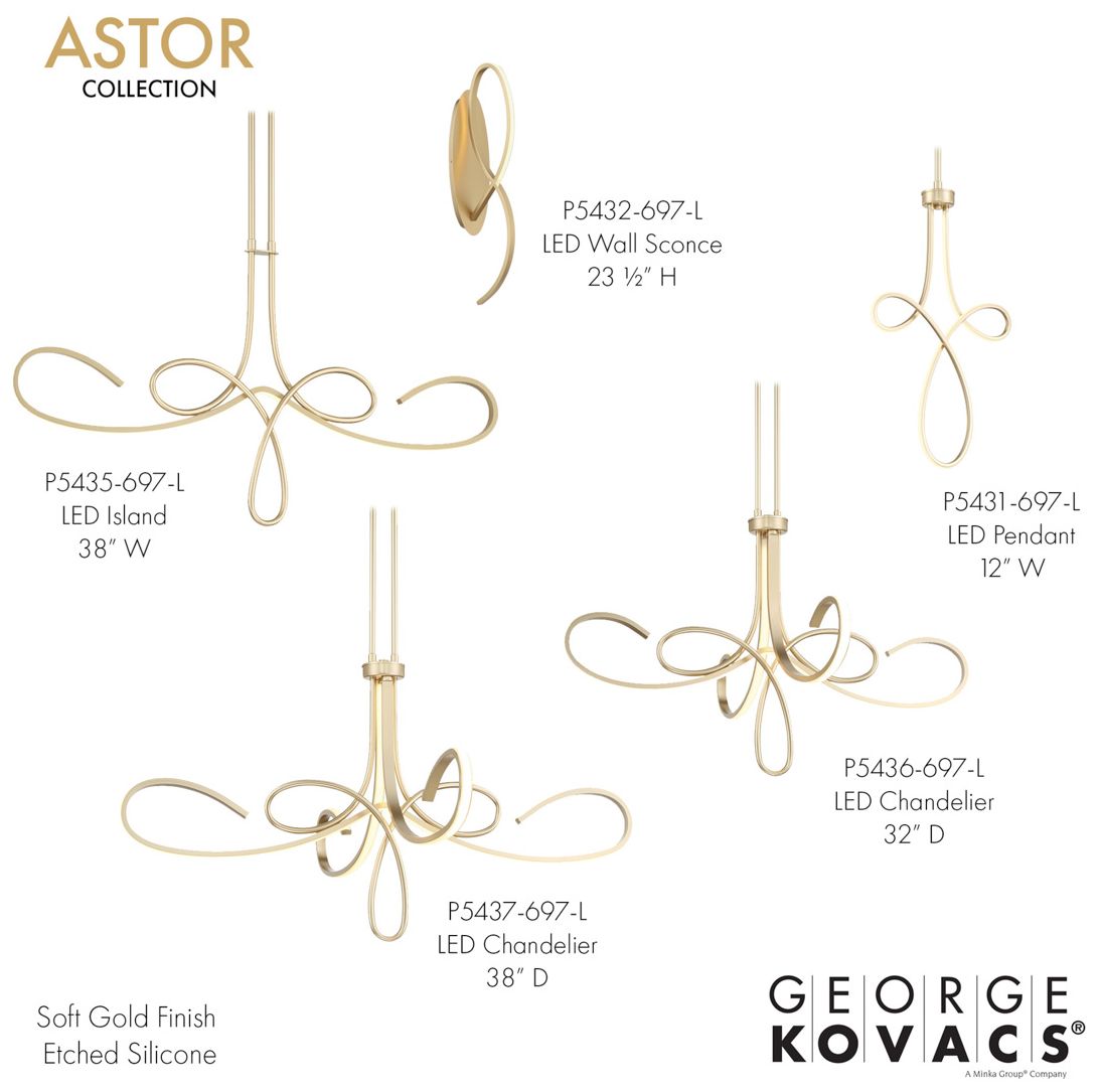 Image 4 George Kovacs Astor LED Soft Gold Pendant more views
