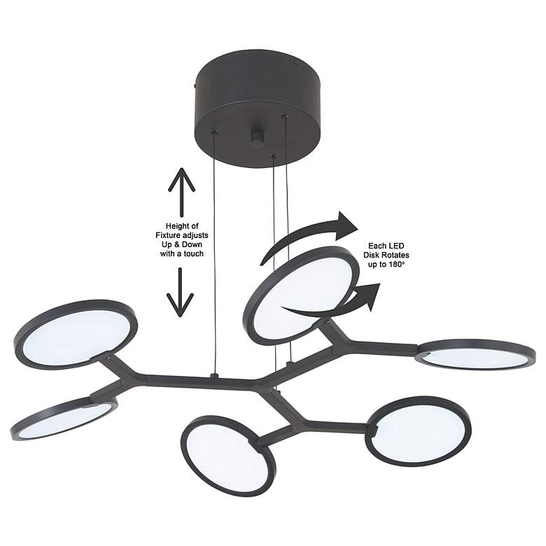 Image 2 George Kovacs Bandalore 1-Light LED 32.13-in Black Pendant more views