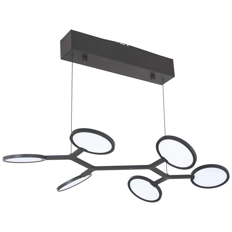Image 1 George Kovacs Bandalore 1-Light LED 37.75-in Black Island Chandelier