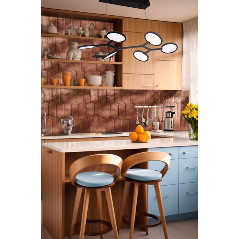 Image 4 George Kovacs Bandalore 1-Light LED 37.75-in Black Island Chandelier more views