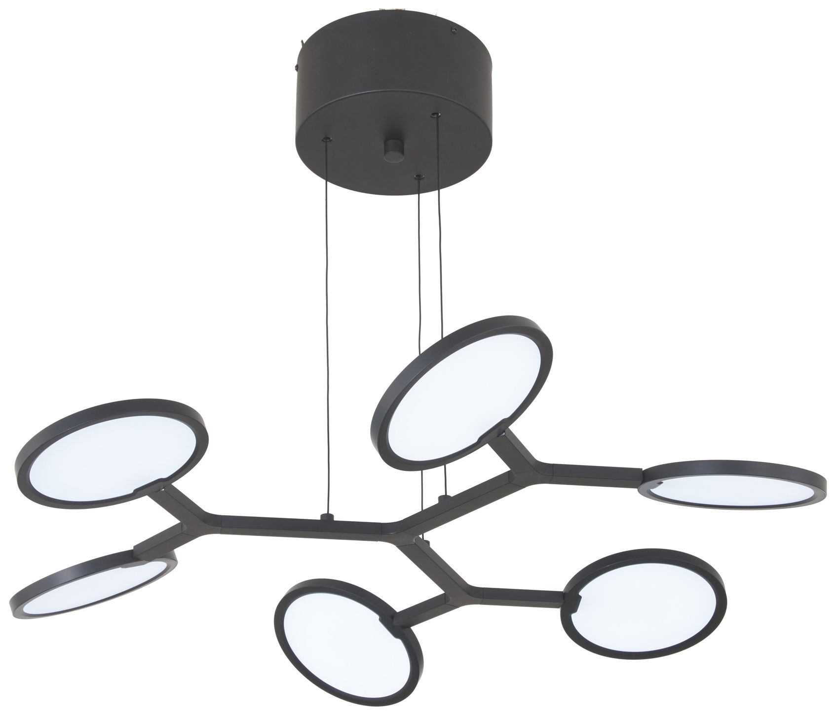 George Kovacs Bandalore LED 32.13-in Coal Black Pendant with Plastic Shades