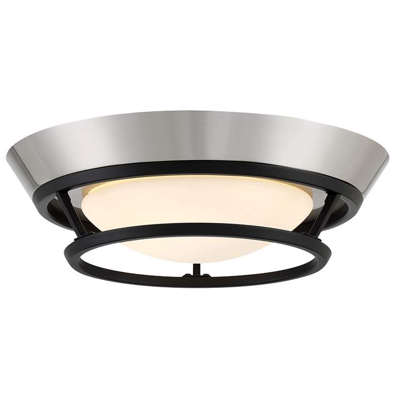 Image 1 George Kovacs Beam me up! 11-inch LED Brushed Nickel Flush Mount