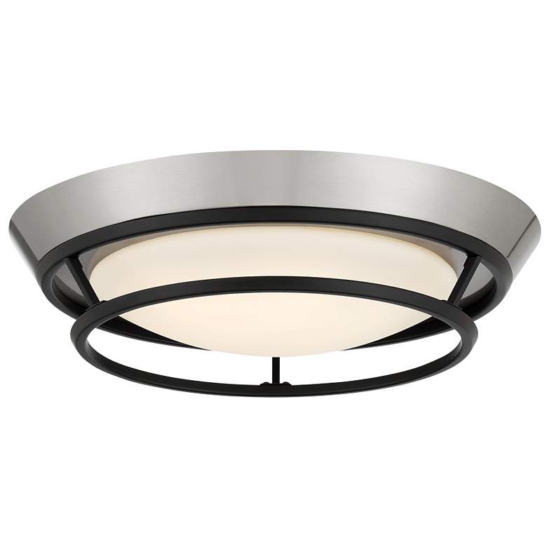 Image 1 George Kovacs Beam me up! LED Coal and Brushed Nickel Flush Mount