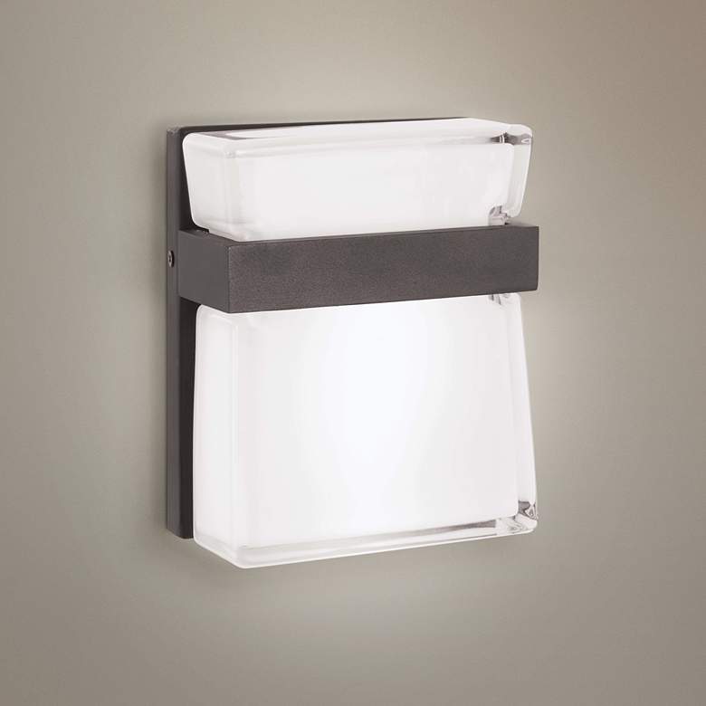 Image 1 George Kovacs Belted 7 1/2"H Pebble Bronze LED Wall Sconce