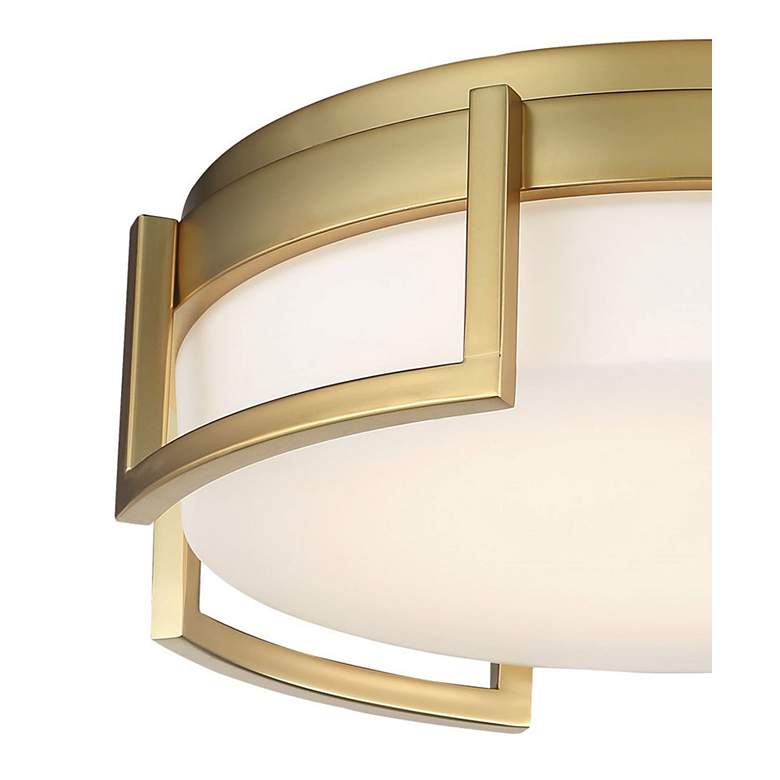 Image 4 George Kovacs Bezel Set 10" Wide Honey Gold LED Ceiling Light more views