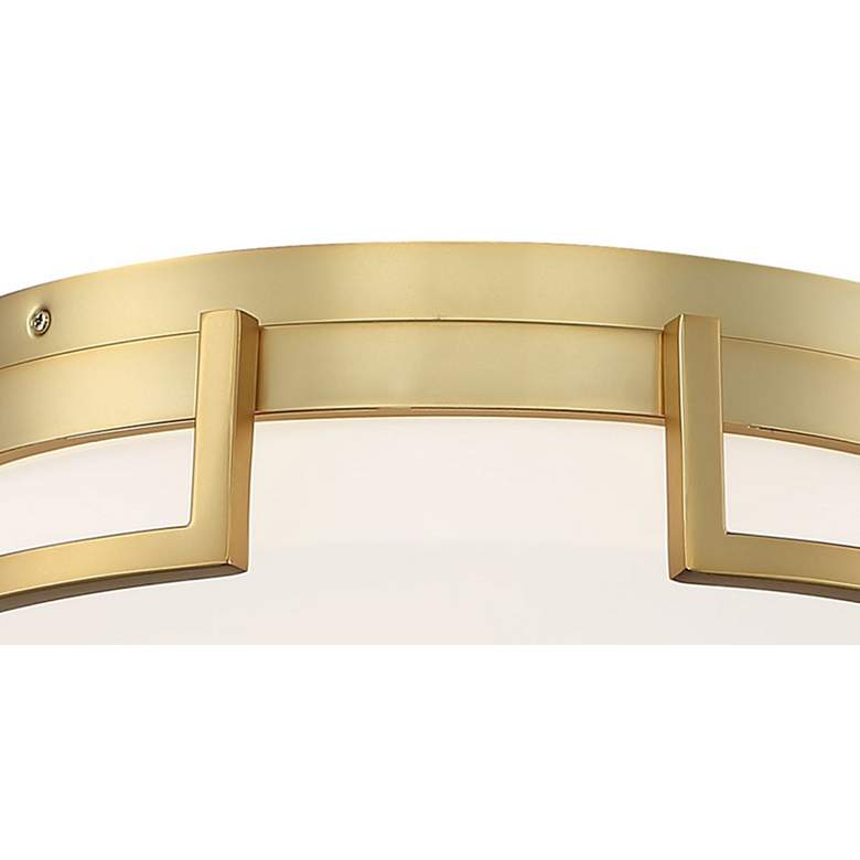 Image 3 George Kovacs Bezel Set 15" Wide Honey Gold LED Ceiling Light more views