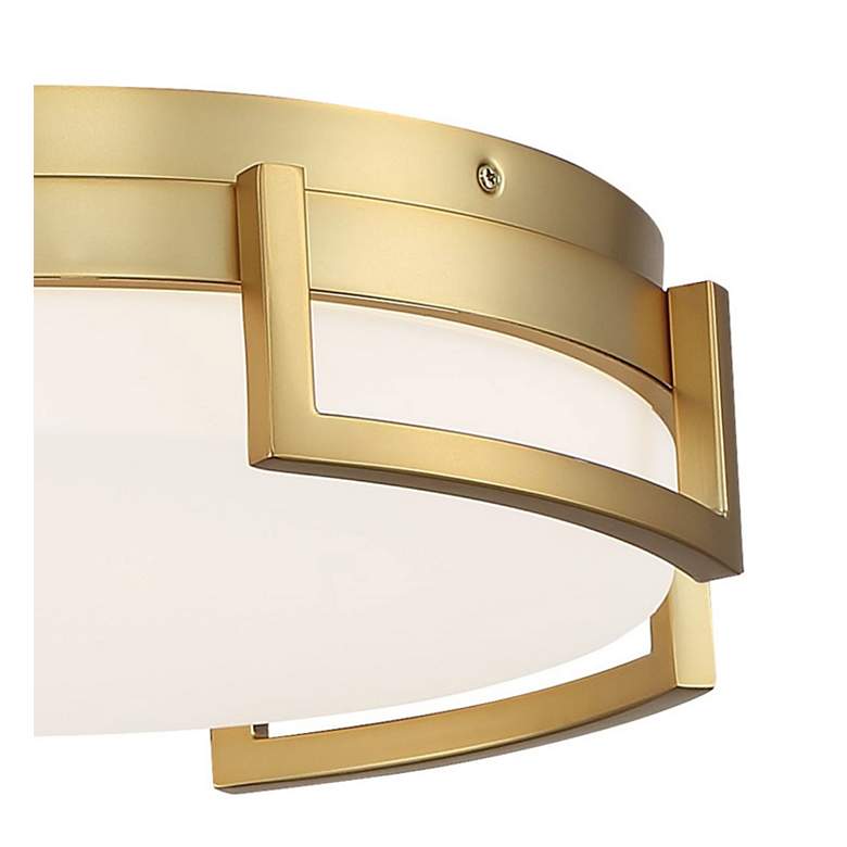 Image 4 George Kovacs Bezel Set 15" Wide Honey Gold LED Ceiling Light more views