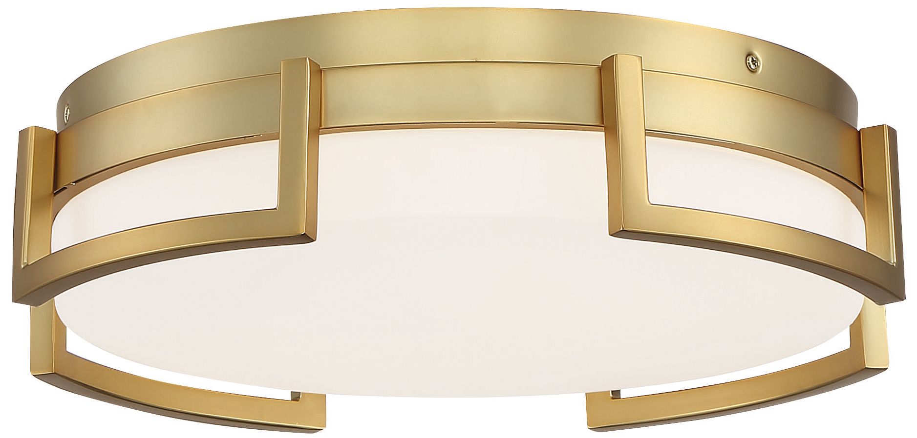 Image 2 George Kovacs Bezel Set LED 15-in Honey Gold Flush Mount