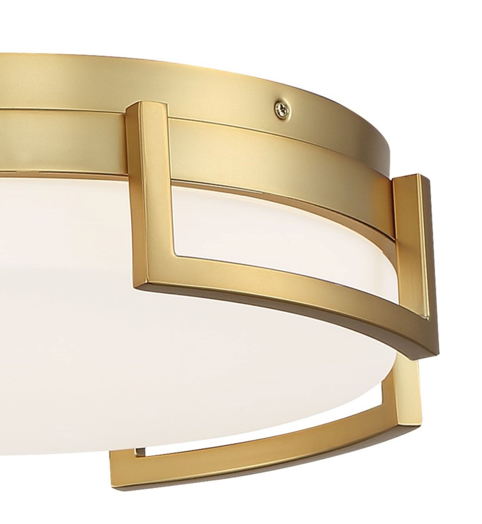 Image 4 George Kovacs Bezel Set LED 15-in Honey Gold Flush Mount more views