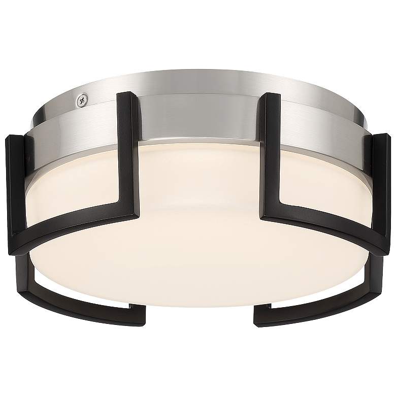 Image 1 George Kovacs Bezel Set LED Coal Finish Flush Mount