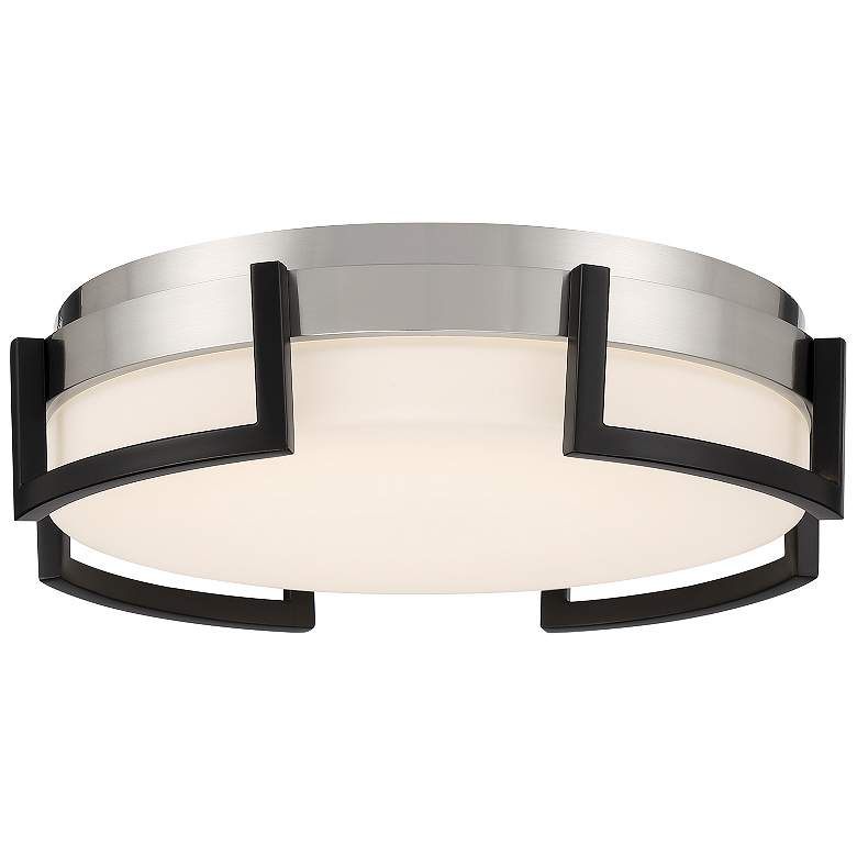 Image 1 George Kovacs Bezel Set LED Coal Finish Flush Mount