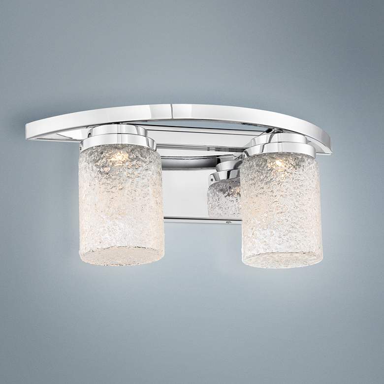 Image 1 George Kovacs Brilliant 15 1/2 inchW Chrome 2-LED Bath Light